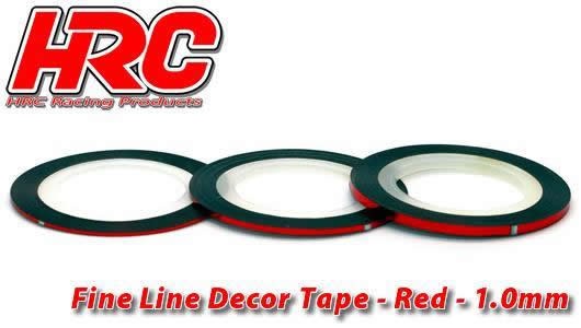 HRC5061RE10 Fine Line Decor Tape - 1.0mm - Rot Linierband