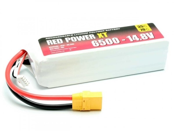 15444 LiPo Akku RED POWER XT 6500 - 14.8V XT90