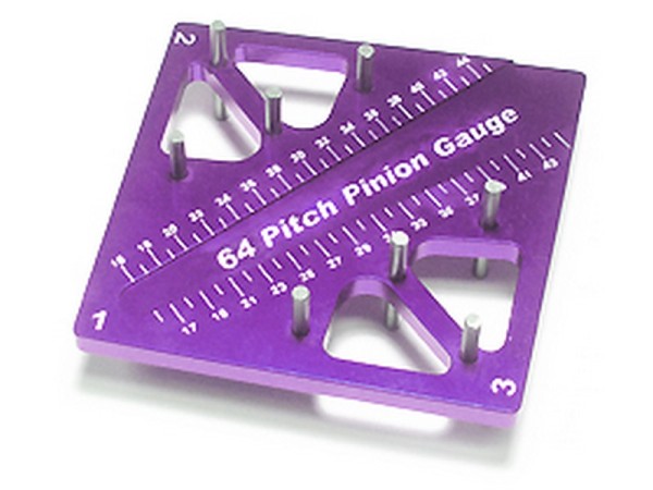 ST-007/PU Pinion & Camber Gauge - Purple Sturzlehre / Ritzelgrössenmesser