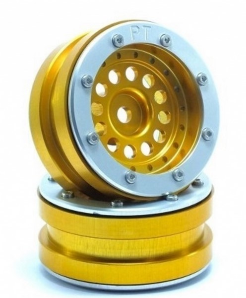 Absima Beadlock Wheels PT-Bullet Gold/Silber 1.9