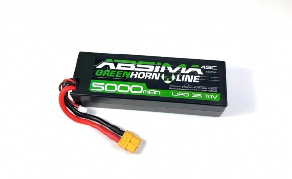 Greenhorn V2 LiPo 11.1V-50C 5000mah Hardcase Greenhorn V2 HC XT60 Stecker