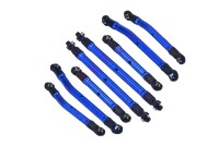 GPM TRX-4M  High-Trail Long Arm Lift Link-Set Alu einstellbar (8) Blau