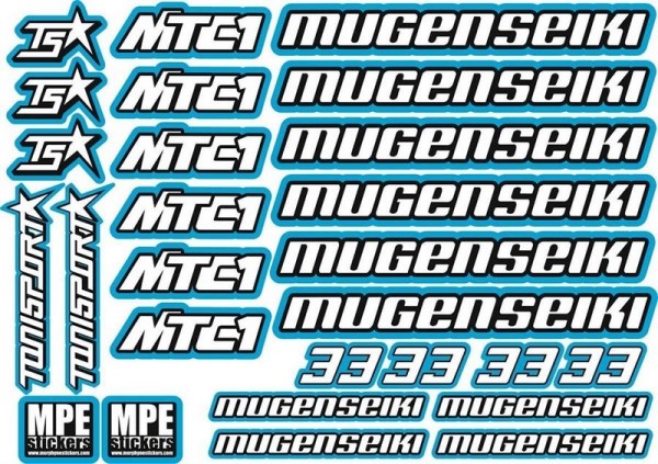 ToniSport Mugen MTC1 Precut Sticker Sheet - Blue