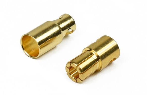 229510 / 11199 MODSTER Goldkontaktstecker 6mm 1 Paar