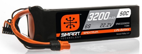 Spektrum 3200mAh 6S 22.2V 50C Smart LiPo Battery