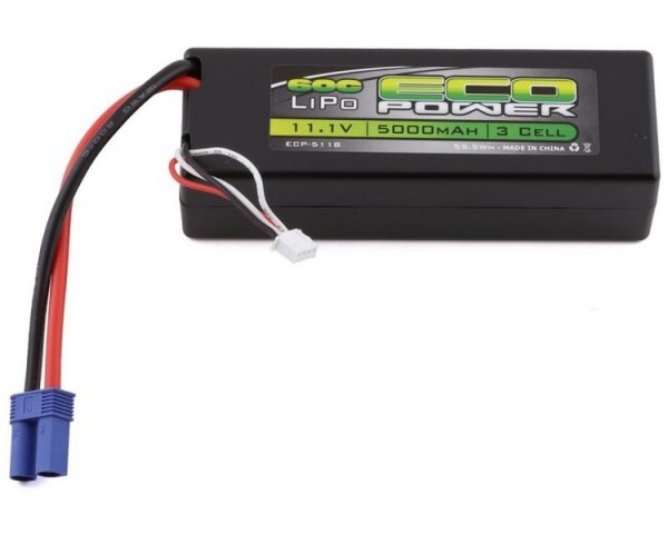 EcoPower 3S 11.1V/5000mAh 60C Hard Case LiPo