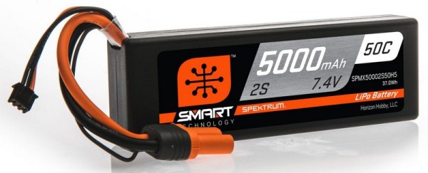 Spektrum 5000mAh 2S 7.4V 50C Smart LiPo Hardcase