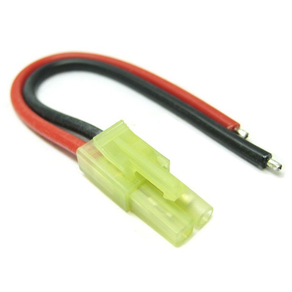 MALE MICRO TAMIYA CONNECTOR WITH 10CM 18AWG SILICO