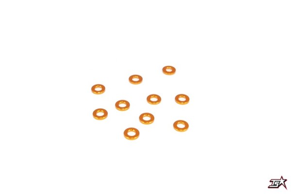 MR33 Aluminum Unterlegscheibe 3,0 x 6,0 x 1,0mm - Orange (10