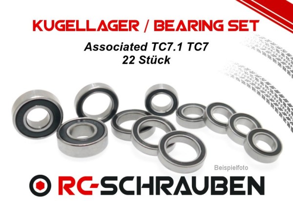 Kugellager Set (2RS) Associated TC7.1 TC7 2RS Kunststoffdichtung