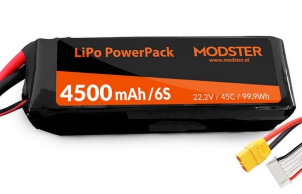 MODSTER LiPo Pack 6S 22.2V 4500 mAh 45C (XT90) PowerPack