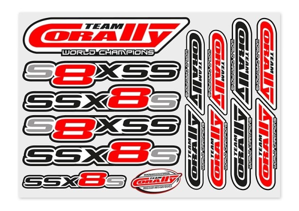 C-99901 Team Corally Stickersheet SSX-8-S Precut