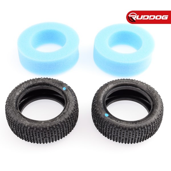 Sweep SQUARE ARMOR Front Blue (Extra Soft) 1:10 buggy tires/Open cell inserts 2pcs Reifen