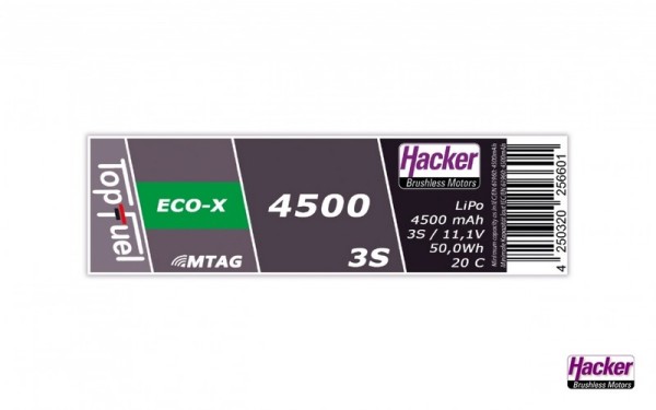 Hacker TopFuel Eco-X 20C 4500mAh 3S MTAG