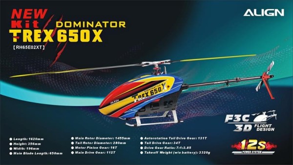 Align T-REX 650X Dominator Baukasten Kit