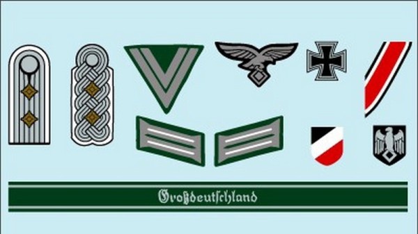 12641 WWII German Military Insignia Decal Set Vol.