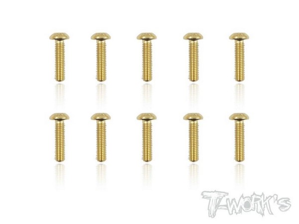 T-Work´s 3x12mm Gold Plated Steel Buttonhead Screw