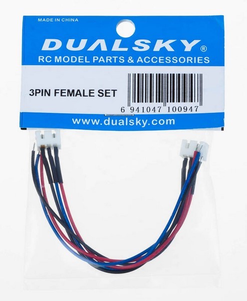 40094 DUALSKY Kabel mit 3 Pin Buchse (2 Stk)