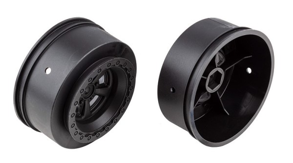 71078 Asso DR10 Drag Rear Wheels black