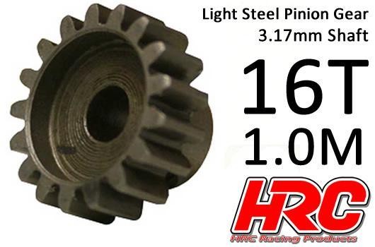 HRC71016S Stahl Ritzel - 1.0M / 3.17mm Achse 16Z