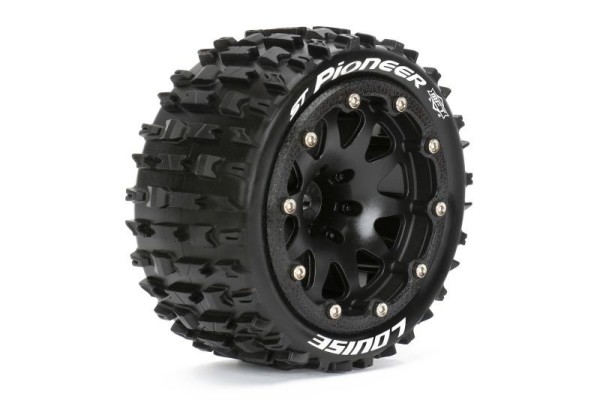 Louise Pioneer 2.8" ST 1/10 Stadium Truck Truggy Kompletträder Reifem MFTschwarz (2)