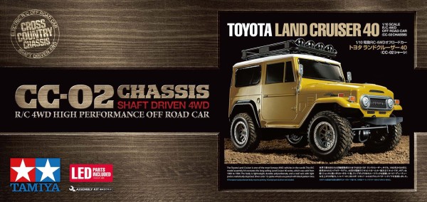 47490A Tamiya 1/10 Toyota Land Cruiser 40 CC02 Karosserie Gelb lackiert