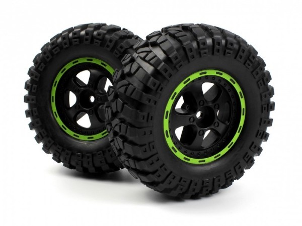 540183 Blackzon Smyter Desert Wheels/Tires Green