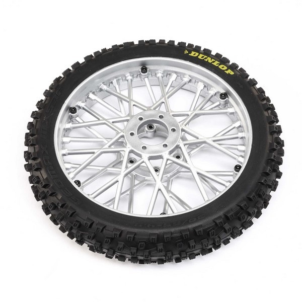 LOS46006 Losi Dunlop MX53 Front Tire Mounted Chrom