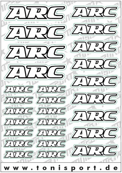 ToniSport ARC Decal Sheet - White/Black