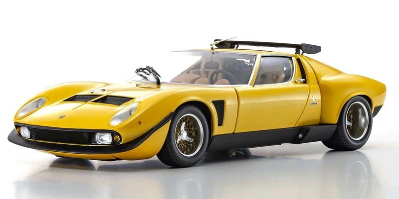 Kyosho 1:18 Lamborghini Miura SVR 1970 Yellow-Blac | Planet-RC 