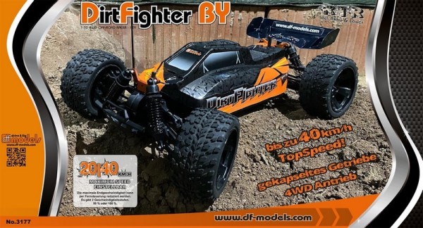 3177 DF-Model DirtFighter BY RTR Buggy - Brushed - T-Plug NimH 7.2V - Orange