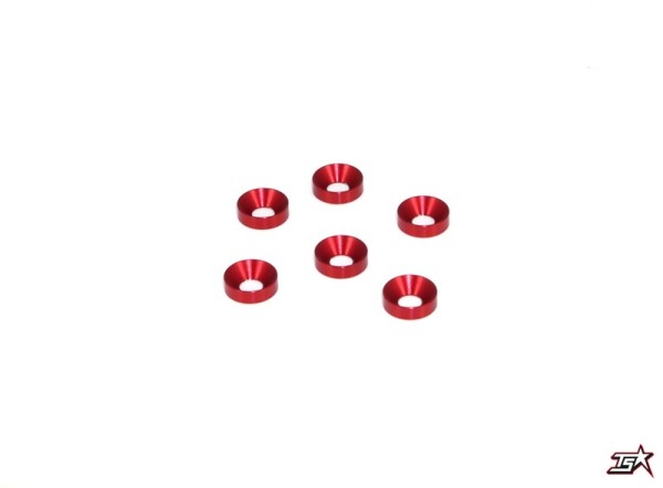Infinity Countersunk Washers 3,0mm - Red