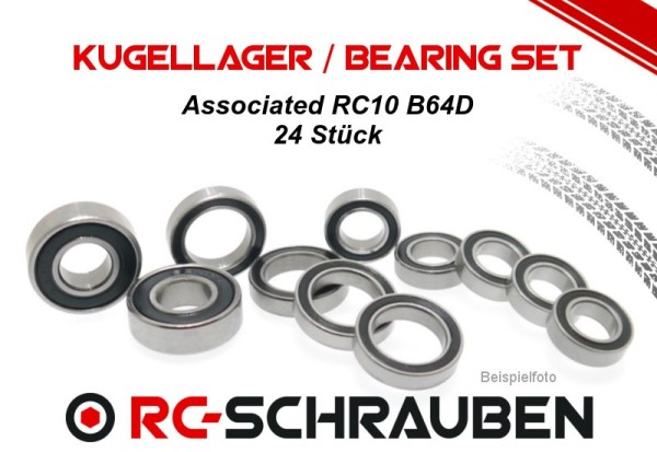 Kugellager Set (2RS) Associated RC10 B64D 2RS Kunststoffdichtung