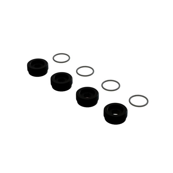 ARA330775 Arrma Aluminum Front Hub Nut Black Inc.