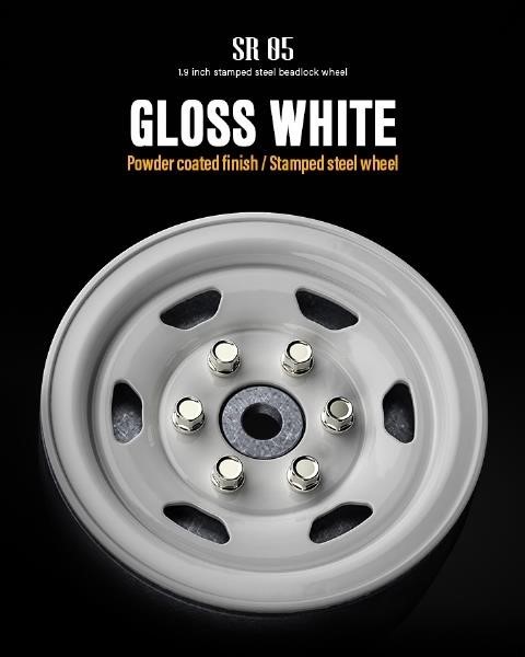 70524 GMade 1.9 SR05 Beadlock Wheels (White) (2)