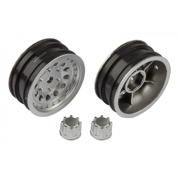 41053 Asso CR12 Wheel Set, satin silver