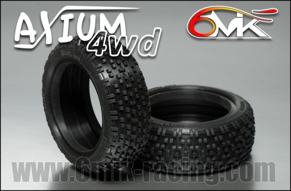 6Mik 1/10 Buggy AXIUM Vorne 4wd Indoor Reifen - Mischung Silber + Einlage