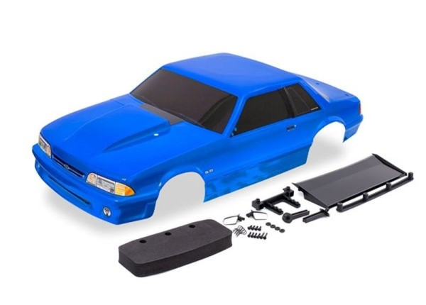 9421X Traxxas Karo Ford Mustang Fox Body blau