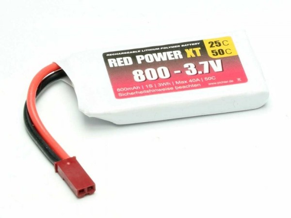 C15405 Pichler LiPo Akku RED POWER XT 800 - 3,7V - 25C - BEC
