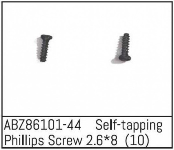 ABZ86101-44 Self-tapping Phillips Screw 2.6*8 (10)