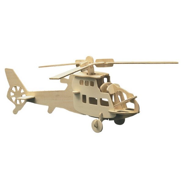 SIVA TOYS Holzbausatz Hubschrauber 24-Teile