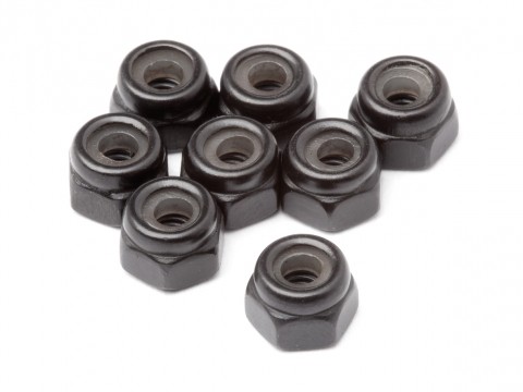 C31001 Team Corally Nylstop Nut M2.5 Black Coated