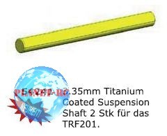 54241 Tamiya Achsen mit Titan Beschichtung Aufhängung 3x35mm (2) TRF201