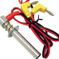 GLOW CLIP WITH BANANA PLUGS