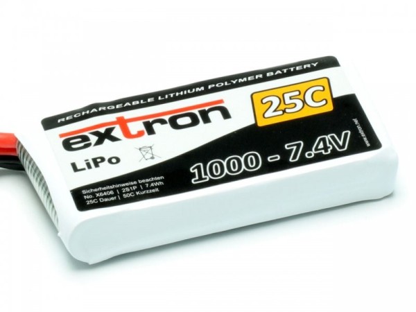 X6406 Extron LiPo Akku Extron X2 1000 - 7,4V (25C