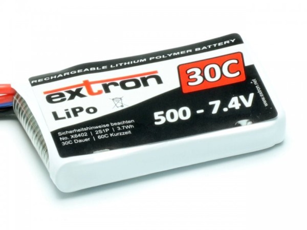 X6402 Extron LiPo Akku Extron X2 500 - 7,4V (30C 6