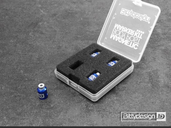 Bittydesign Karosserieloch Marker Magnetisch Big scale 1/5 - 1/7 - 1/8 Blau