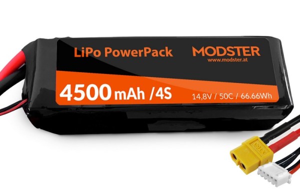 293945 / MD11606 MODSTER LiPo Pack LiPo Akku 4S 14,8V 4500 mAh 50C XT60