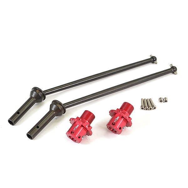 FASTRAX ARRMA KRATON 6S CVD FRONT DRIVESHAFTS+13MM