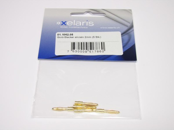 Xelaris Gold-Stecker einzeln 2mm (5)
